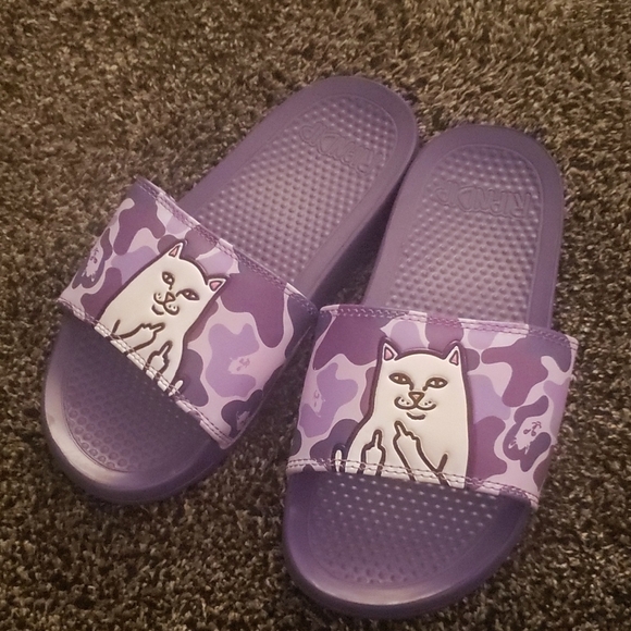 Ripndip LORD NERMAL SLIDES (PURPLE CAMO)Cat Slide Sandals size 6 - Picture 2 of 9